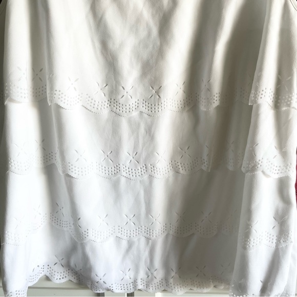 C.J. Banks Perforated Lace Layered Scalloped Sleeveless Blouse - Picture 3 of 10